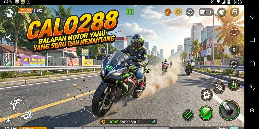 Gameplay seru CALO288 dengan balapan motor yang menegangkan.
