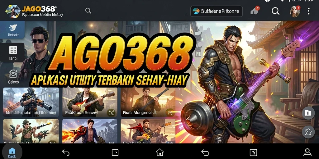 Tampilan utama aplikasi JAGO368 yang mudah digunakan.