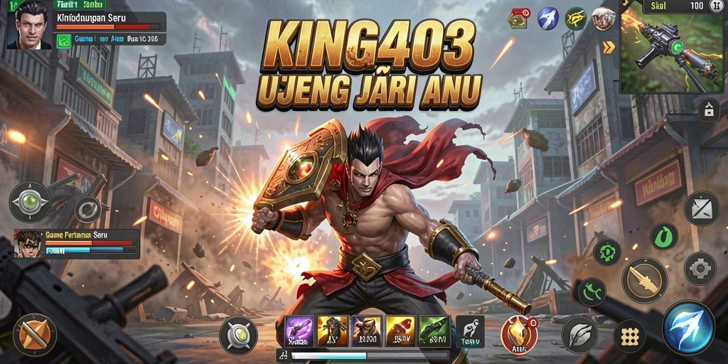 Tampilan gameplay KING403 dengan pertarungan mendebarkan di arena.