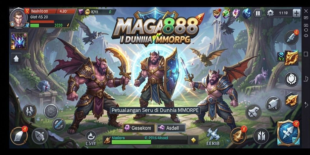 Tangkapan layar gameplay MAGA888 yang menunjukkan aksi seru di dunia MMORPG.