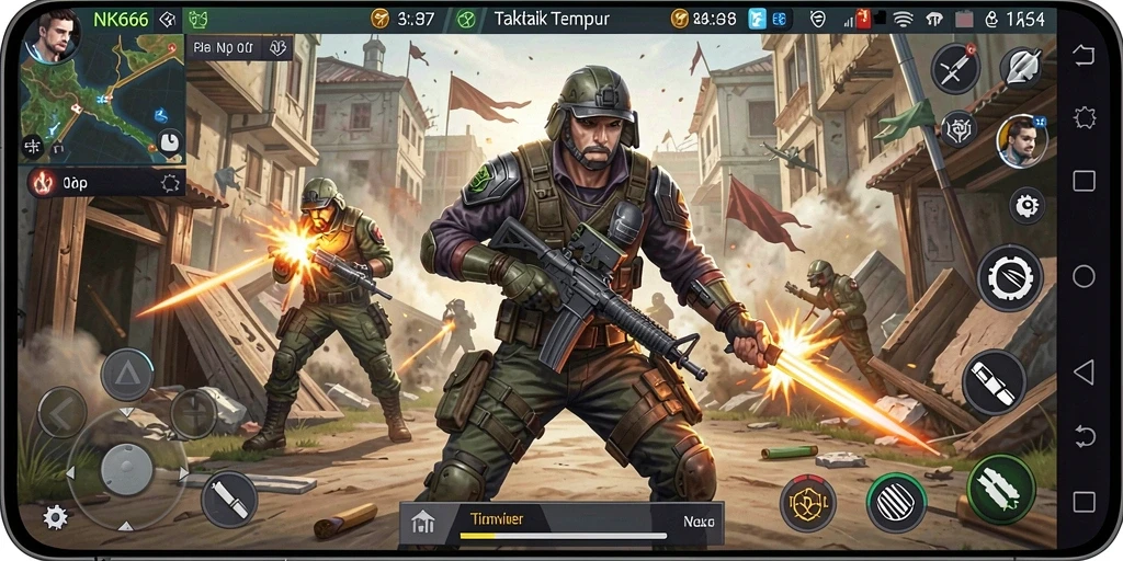 Tampilan gameplay seru dan menegangkan di NK666.